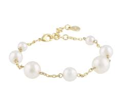 SNÖ OF SWEDEN Lydia pearl chain Armband Guld