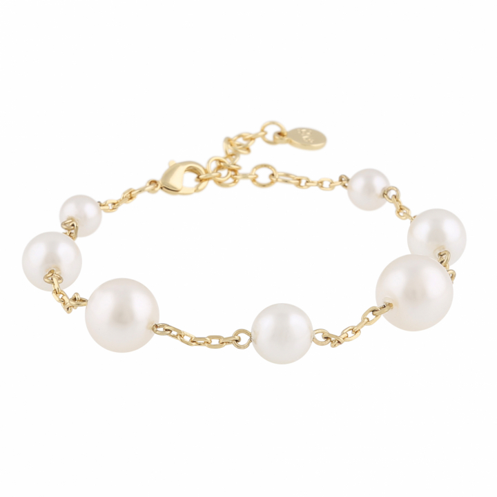 Lydia pearl chain Armband Guld i gruppen Armband / Guldarmband hos SCANDINAVIAN JEWELRY DESIGN (1292-3300-362)