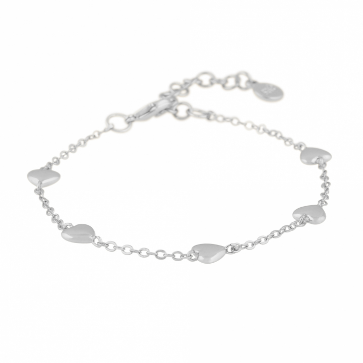 Brooklyn heart chain brace Silver i gruppen Armband / Silverarmband hos SCANDINAVIAN JEWELRY DESIGN (1295-3300-256)