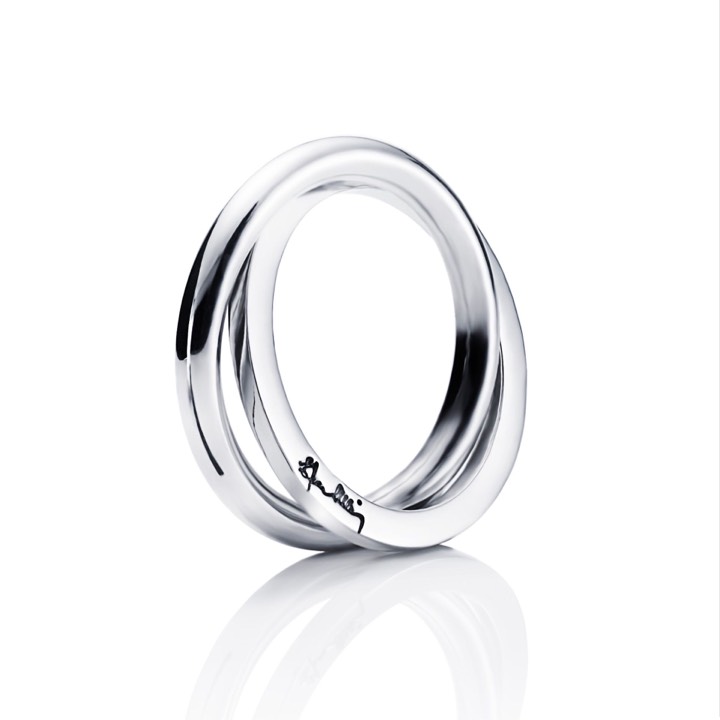 Twosome Ring Silver i gruppen Ringar / Silverringar hos SCANDINAVIAN JEWELRY DESIGN (13-100-00519)