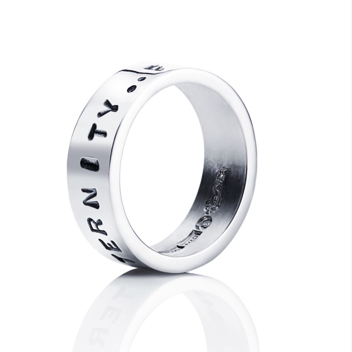 From Here To Eternity Stamped Ring Silver i gruppen Ringar / Silverringar hos SCANDINAVIAN JEWELRY DESIGN (13-100-00611)