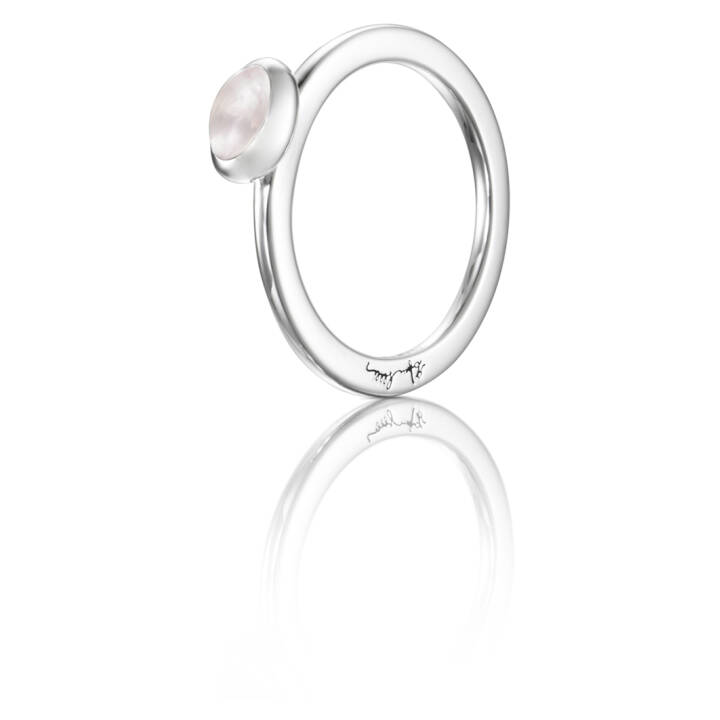 Love Bead Silver – Rose Quartz Ring Silver 18.50 mm