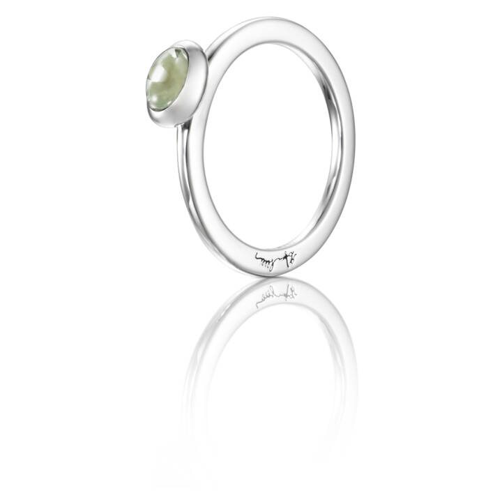 Love Bead Silver - Green Quartz Ring Silver 18.00 mm