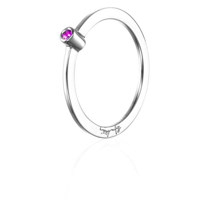 Micro Blink - Pink Sapphire Ring Silver i gruppen Ringar / Silverringar hos SCANDINAVIAN JEWELRY DESIGN (13-100-01900)
