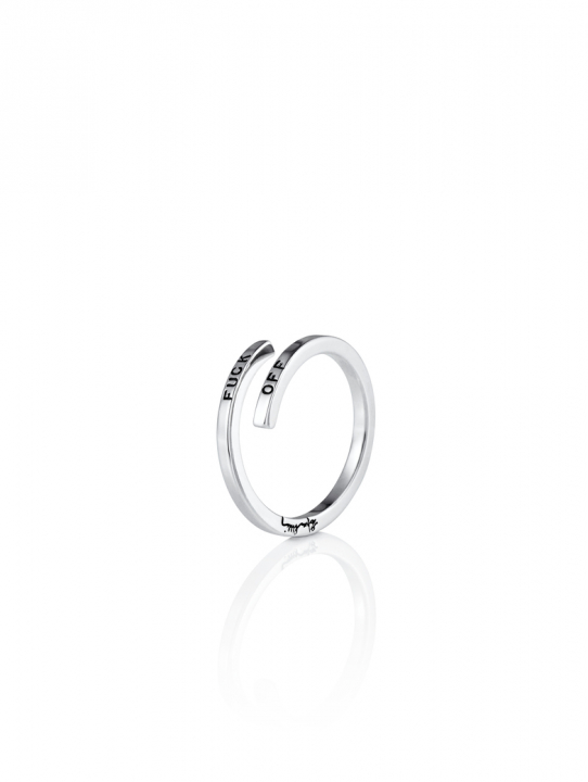 Efva Attling Fuck Off With A Twist Ring Silver 15.50