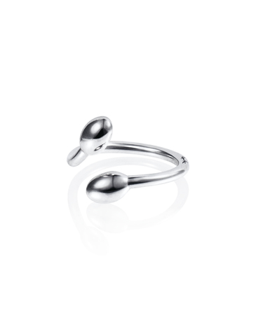 Love Bead Twin Ring Silver 15.50 i gruppen Ringar / Silverringar hos SCANDINAVIAN JEWELRY DESIGN (13-100-02180-1550)