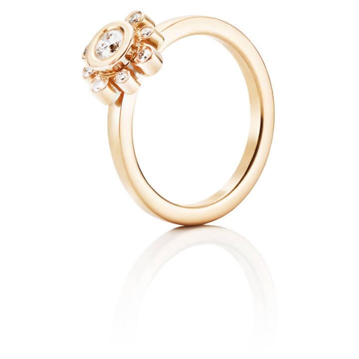 Sweet Hearts Crown 0.19 ct diamant Ring Guld i gruppen Ringar / Diamantringar hos SCANDINAVIAN JEWELRY DESIGN (13-101-00541)