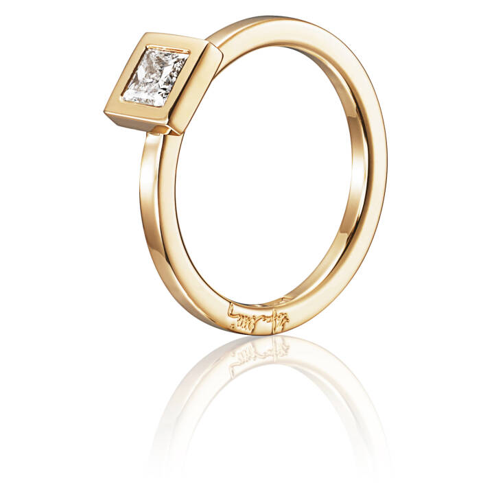 Princess Wedding Thin 040 ct Ring Guld 22.00 mm