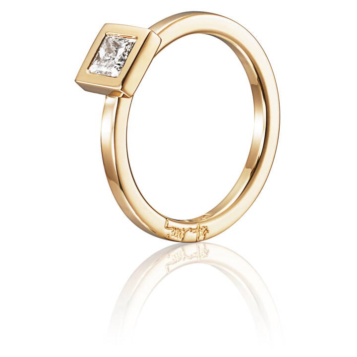 Princess Wedding Thin 0.40 ct diamant Ring Guld i gruppen Ringar / Förlovning & vigselringar hos SCANDINAVIAN JEWELRY DESIGN (13-101-01118)