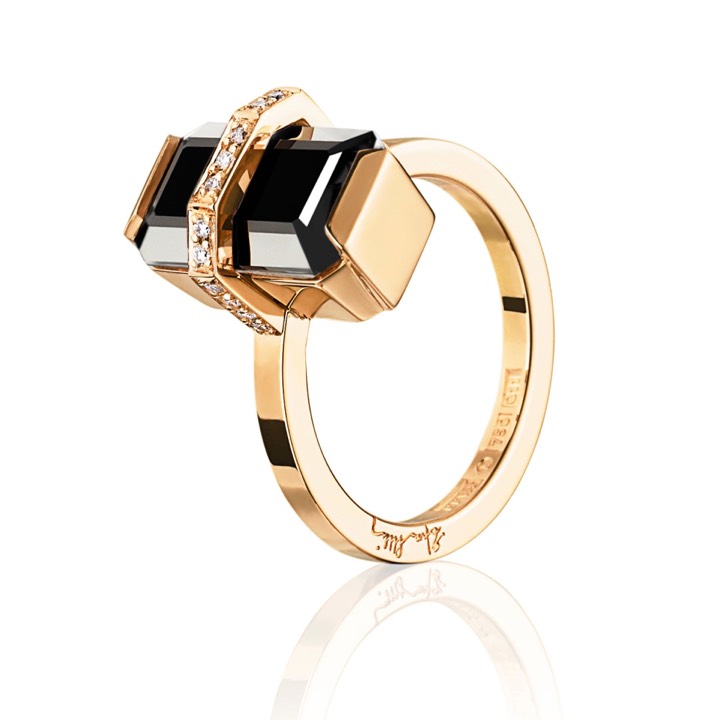 Little Bend Over - Onyx Ring Guld 19.50 mm
