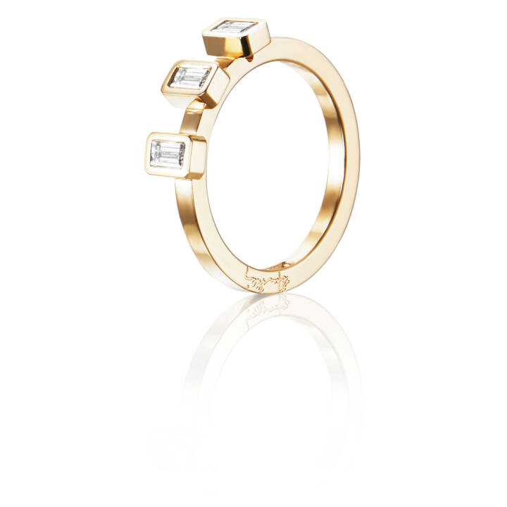 Baguette Wedding 030 ct Ring Guld 17.00 mm