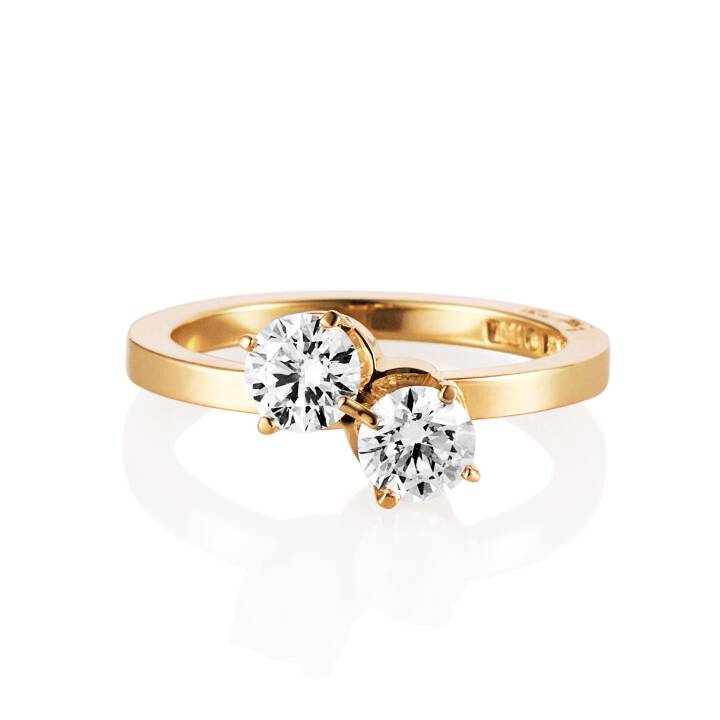 Twin Star Ring Guld i gruppen Ringar / Förlovning & vigselringar hos SCANDINAVIAN JEWELRY DESIGN (13-101-02054)