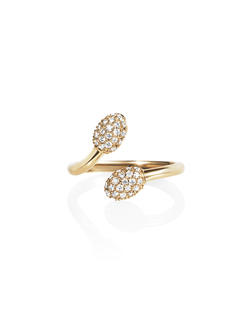 Efva Attling Love Bead & Stars Twin Ring Gold