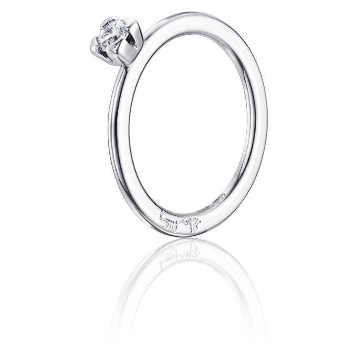 Love Bead Wedding 019 ct Ring Vitguld 15.00 mm