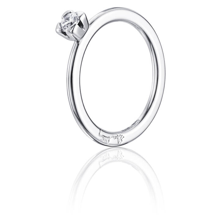 Love Bead Wedding 0.19 ct diamant Ring Vitguld i gruppen Ringar / Förlovning & vigselringar hos SCANDINAVIAN JEWELRY DESIGN (13-102-00455)