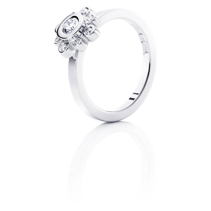 Sweet Hearts Crown 019 ct Ring Vitguld 19.50 mm