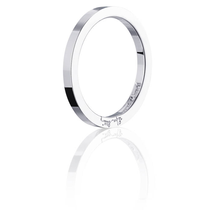 Plain & Signature Thin Ring Vitguld 17.00 mm