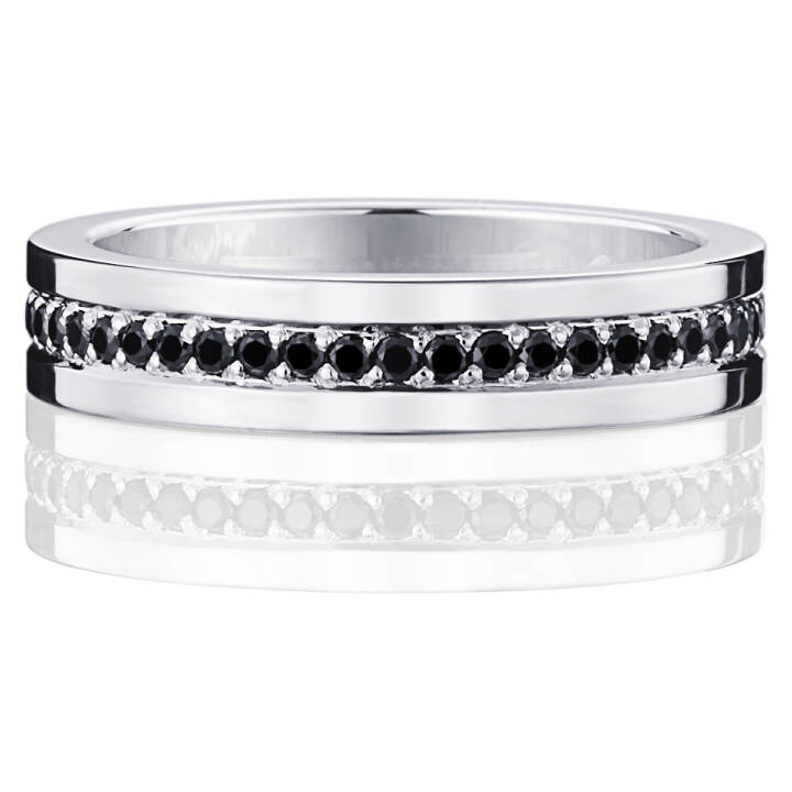 Efva Attling 4½ & Black Stars Ring Vitguld 19.00 mm