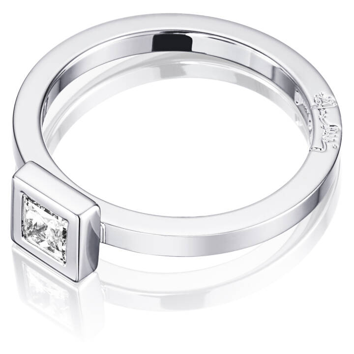 Princess Wedding Thin 0.30 ct diamant Ring Vitguld i gruppen Ringar / Förlovning & vigselringar hos SCANDINAVIAN JEWELRY DESIGN (13-102-01116)