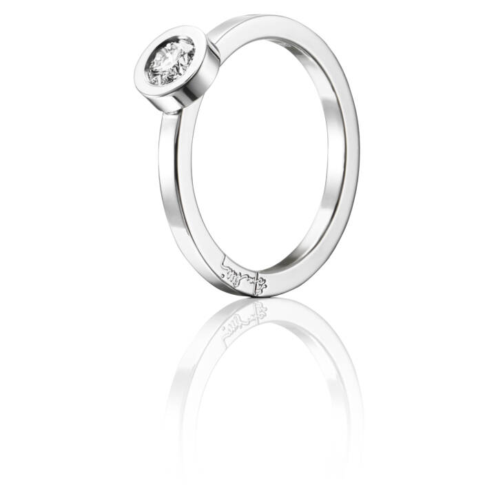 The Wedding Thin 030 ct Ring Vitguld 20.00 mm