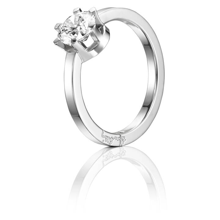 Crown Wedding 1.0 ct diamant Ring Vitguld i gruppen Ringar / Förlovning & vigselringar hos SCANDINAVIAN JEWELRY DESIGN (13-102-01126)