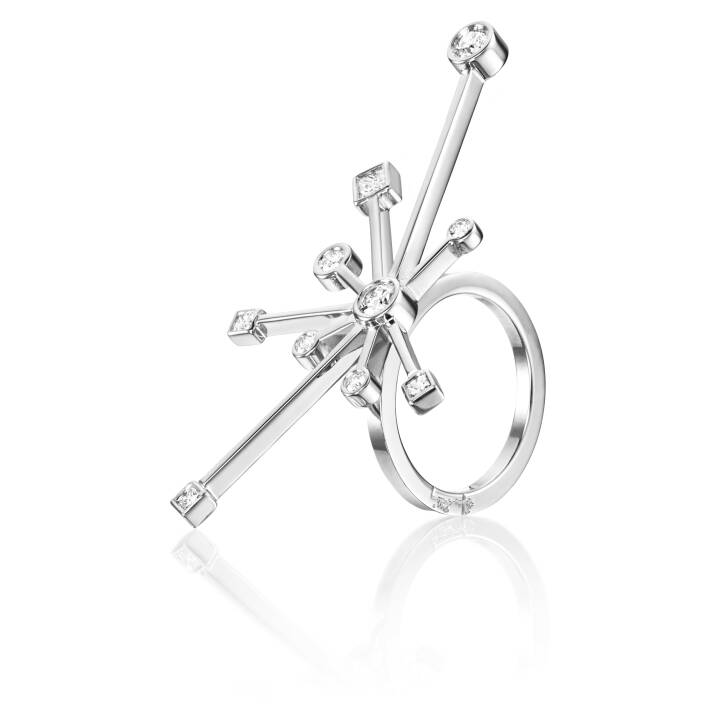 Efva Attling Kaboom & Stars Ring Vitguld 17.00 mm