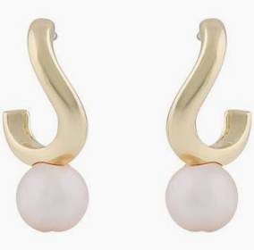 SNÖ OF SWEDEN Julie small ear Gold white