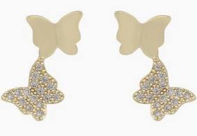 SNÖ OF SWEDEN Vega short ear Gold clear