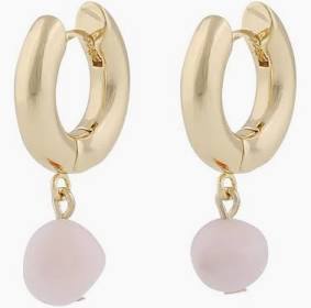 Sanna ear Gold light pink i gruppen Örhängen / Guldörhängen hos SCANDINAVIAN JEWELRY DESIGN (1318-6600-379)