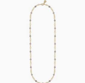 SNÖ OF SWEDEN Lara small stone chain Halsband Guld