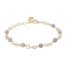 SNÖ OF SWEDEN Lara small stone chain Armband Guld