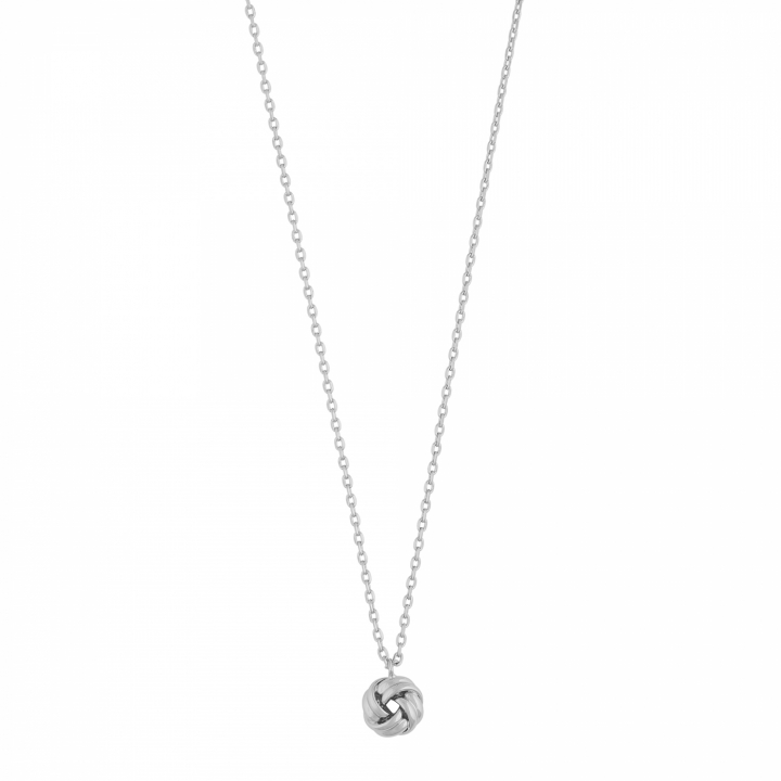 Soap knot pendant neck 45 Silver i gruppen Halsband / Silverhalsband hos SCANDINAVIAN JEWELRY DESIGN (1339-0145-256-45)