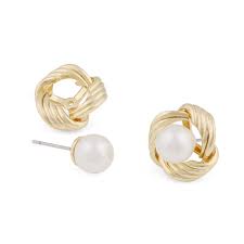 SNÖ OF SWEDEN Soap pearl knot ear Gold