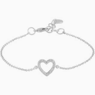 Nisi heart Armband Silver i gruppen Armband / Silverarmband hos SCANDINAVIAN JEWELRY DESIGN (1356-3100-012)