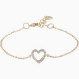 Nisi heart Armband Guld i gruppen Armband / Guldarmband hos SCANDINAVIAN JEWELRY DESIGN (1356-3100-251)