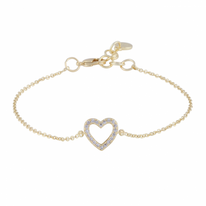 Nisi heart Armband Guld i gruppen Armband / Guldarmband hos SCANDINAVIAN JEWELRY DESIGN (1356-3100-251)