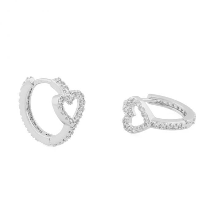 Nisi heart ring Örhängen Silver i gruppen Örhängen / Silverörhängen hos SCANDINAVIAN JEWELRY DESIGN (1356-6400-012)