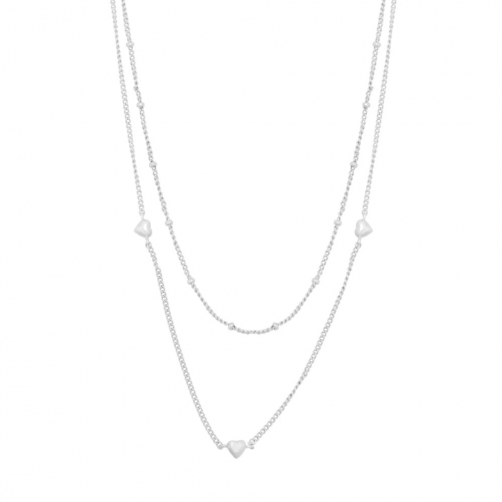 Lovely double chain Halsband Silver - 40 cm i gruppen Halsband / Silverhalsband hos SCANDINAVIAN JEWELRY DESIGN (1363-0140-256-40)