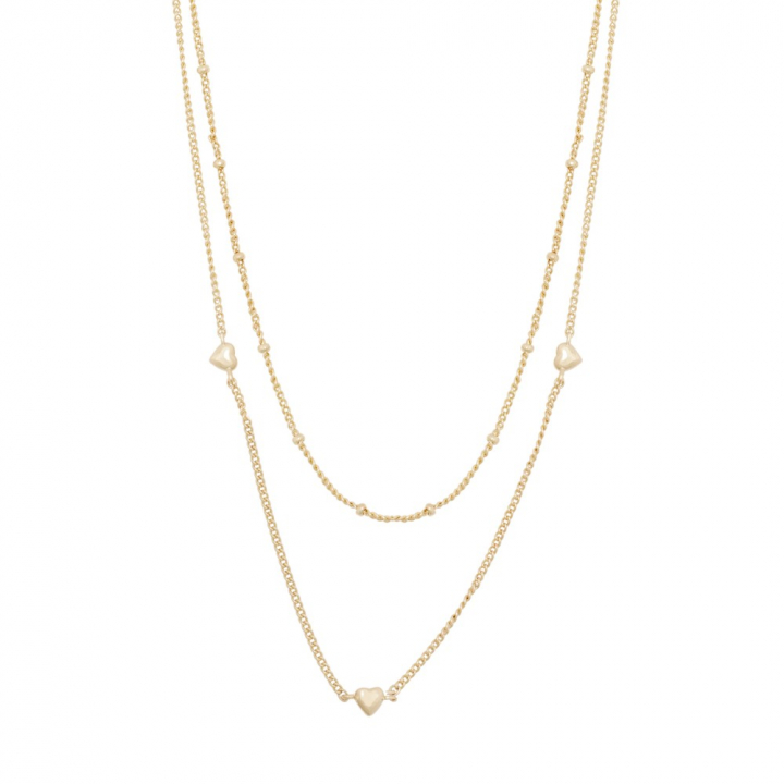 Lovely double chain Halsband Guld - 40 cm i gruppen Halsband / Guldhalsband hos SCANDINAVIAN JEWELRY DESIGN (1363-0140-257-40)