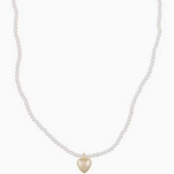 Lovely pendant pearl Halsband Guld i gruppen Halsband / Guldhalsband hos SCANDINAVIAN JEWELRY DESIGN (1363-0742-362-42)