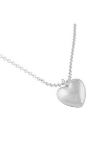 Cute big heart Halsband Silver i gruppen Halsband / Silverhalsband hos SCANDINAVIAN JEWELRY DESIGN (1394-0450-256-50)