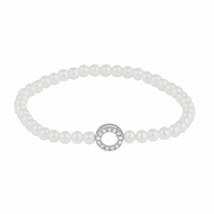 Callie elastic pearl Armband Silver i gruppen Armband / Silverarmband hos SCANDINAVIAN JEWELRY DESIGN (1396-3100-010)