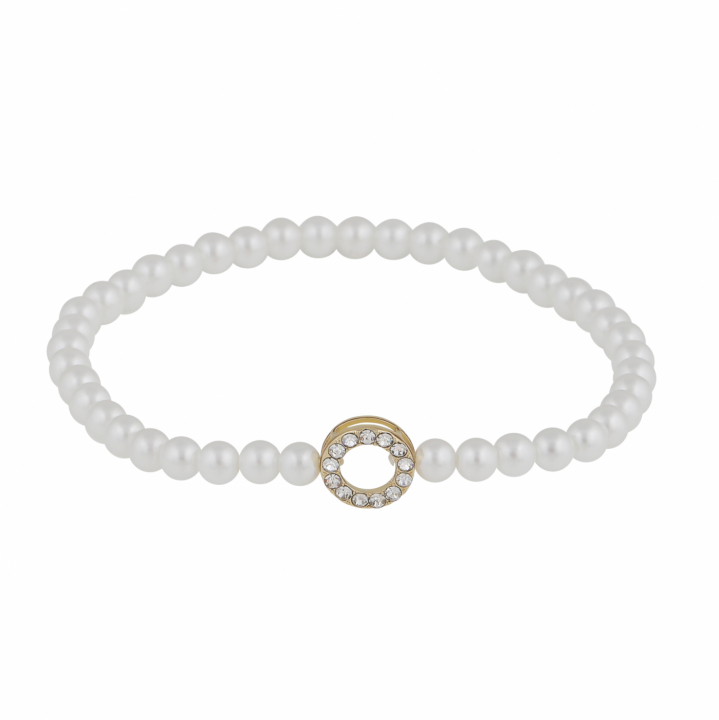 Callie elastic pearl Armband Guld i gruppen Armband / Guldarmband hos SCANDINAVIAN JEWELRY DESIGN (1396-3100-362)