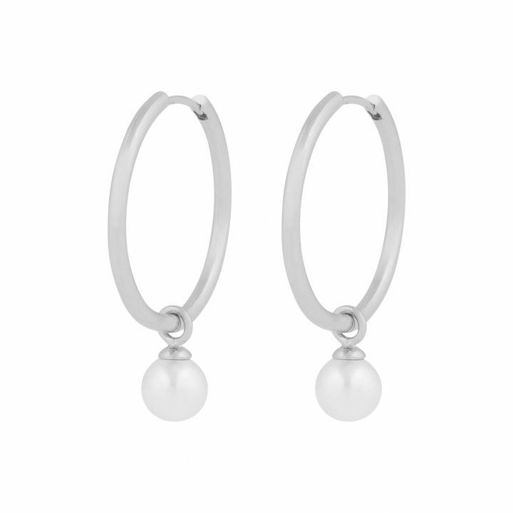 Karan pendant ring Örhängen Silver i gruppen Örhängen / Pärlörhängen hos SCANDINAVIAN JEWELRY DESIGN (1399-6400-010)