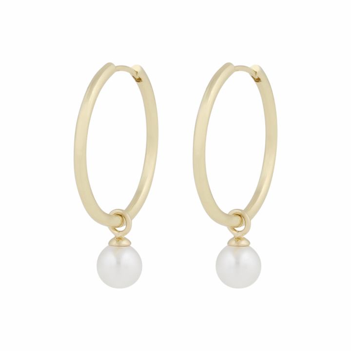 Karan pendant ring Örhängen Guld i gruppen Örhängen / Pärlörhängen hos SCANDINAVIAN JEWELRY DESIGN (1399-6400-362)