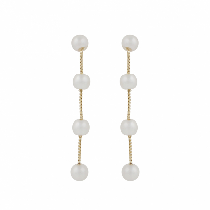 Karan chain Örhängen Guld i gruppen Örhängen / Pärlörhängen hos SCANDINAVIAN JEWELRY DESIGN (1399-6600-362)