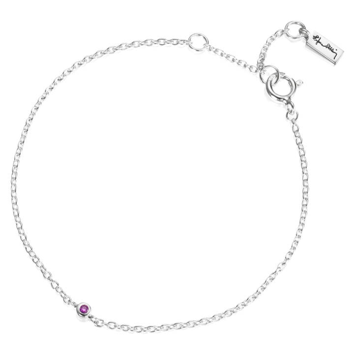 Micro Blink – Pink Sapphire Armband Silver 16-19 cm