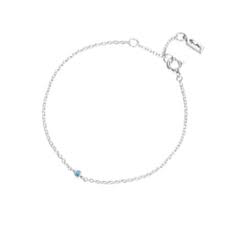 Micro Blink - Blue Topaz Armband Silver 16-19 cm i gruppen Armband / Silverarmband hos SCANDINAVIAN JEWELRY DESIGN (14-100-02424-1619)