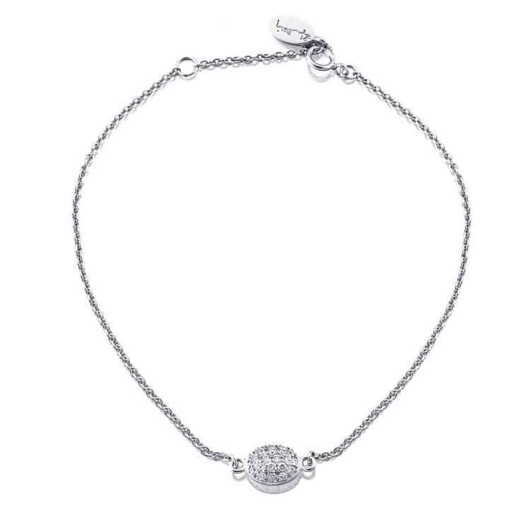Love Bead Armband Vitguld 17-19 cm i gruppen Armband / Diamantarmband hos SCANDINAVIAN JEWELRY DESIGN (14-102-00660-1719)