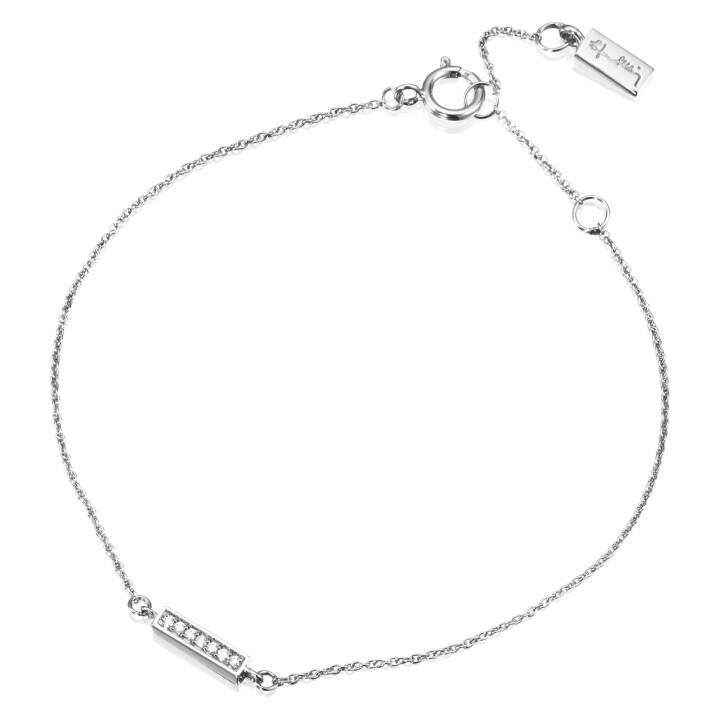 Thin StarsArmband Vitguldg 16-19 cm i gruppen Armband / Diamantarmband hos SCANDINAVIAN JEWELRY DESIGN (14-102-01618-1619)